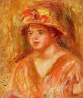 Renoir, Pierre Auguste - Bust of a Young Girl in a Straw Hat